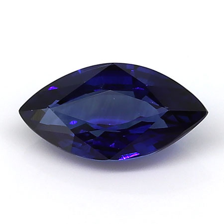 0.97 ct Marquise Blue Sapphire : Rich Royal Blue