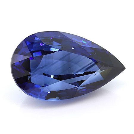 1.45 ct Pear Shape Blue Sapphire : Rich Blue