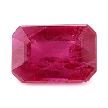 1.08 ct Emerald Cut Ruby : Fine Red