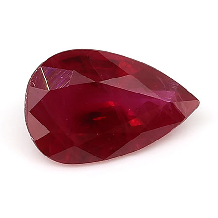 0.44 ct Pear Shape Ruby : Pigeon Blood Red