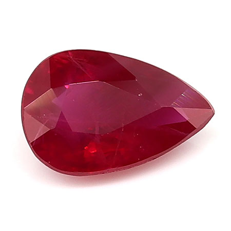 0.44 ct Pear Shape Ruby : Pigeon Blood Red