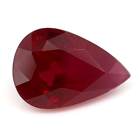 0.50 ct Pear Shape Ruby : Pigeon Blood Red