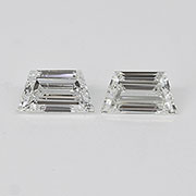 0.69 cttw G / VS2 Pair of Trapezoid Step Cut Diamonds
