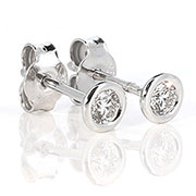 14K White Gold 0.20cttw Diamond Earrings