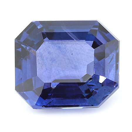 2.74 ct Emerald Cut Blue Sapphire : Navy Blue