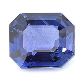 2.74 ct Emerald Cut Blue Sapphire : Navy Blue