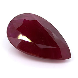 5.13 ct Pear Shape Ruby : Rich Darkish Red