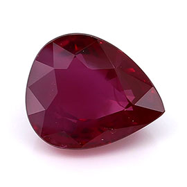 0.88 ct Rich Red Pear Shape Natural Ruby