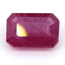 0.93 ct Emerald Cut Ruby : Red