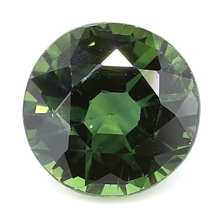 1.26 ct Round Green Sapphire : Fine Green