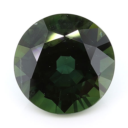 2.23 ct Round Green Sapphire : Rich Green