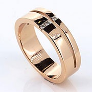 18K Rose Gold 0.06ct Diamond Band