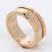 18K Rose Gold 0.12ct Diamond Band