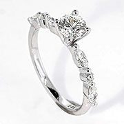 14K White Gold 0.80cttw Diamond Ring