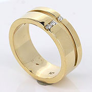 18K Yellow Gold 0.12ct Diamond Band