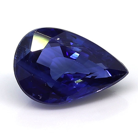 0.57 ct Pear Shape Blue Sapphire : Royal Blue