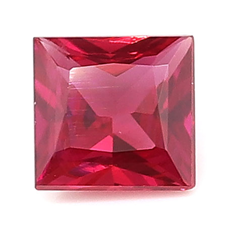0.24 ct Pigeon Blood Red Princess Cut Natural Ruby