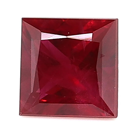 0.25 ct Pigeon Blood Red Princess Cut Natural Ruby