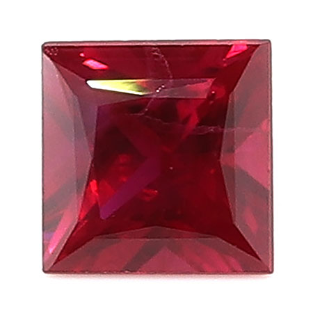 0.24 ct Pigeon Blood Red Princess Cut Natural Ruby