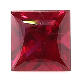 0.24 ct Pigeon Blood Red Princess Cut Natural Ruby