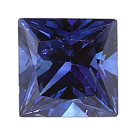 0.41 ct Rich Blue Princess Cut Natural Blue Sapphire