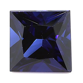 0.73 ct Rich Blue Princess Cut Natural Blue Sapphire
