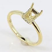 14K Yellow Gold 0.07cttw Diamond Setting