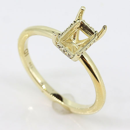 14K Yellow Gold Multi Stone Setting : 0.07 cttw Diamonds