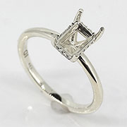 14K White Gold 0.07cttw Diamond Setting