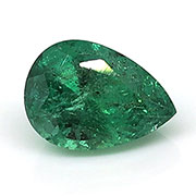 0.25 ct Deep Rich Green Pear Shape Emerald