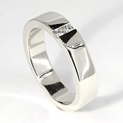 Platinum 0.07cttw Diamond Band