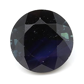 0.73 ct Darkish Blue Round Natural Blue Sapphire