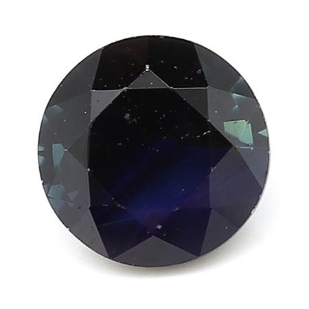 0.73 ct Darkish Blue Round Natural Blue Sapphire