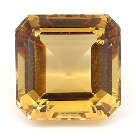 7.92 ct Emerald Cut Natural Citrine : Golden Orange