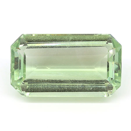 15.25 ct Emerald Cut Natural Amethyst : Light Green