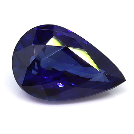 1.35 ct Pear Shape Natural Blue Sapphire : Royal Blue