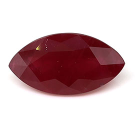 0.77 ct Marquise Natural Ruby : Rich Pigeon Blood Red