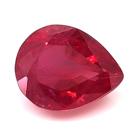 0.76 ct Pear Shape Natural Ruby : Pinkish Red