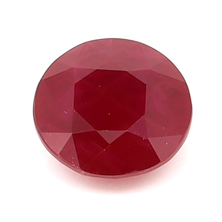 0.76 ct Round Natural Ruby : Darkish Red