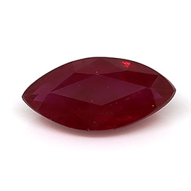 0.55 ct Marquise Natural Ruby : Darkish Red