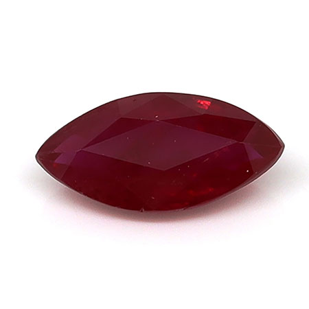 0.55 ct Marquise Natural Ruby : Darkish Red