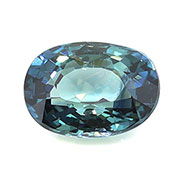 1.66 ct Bluish Green - Teal Oval Natural Green Sapphire