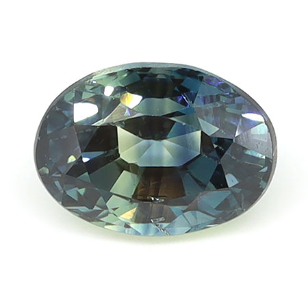 1.41 ct Oval Natural Blue Sapphire : Greenish Blue - Teal
