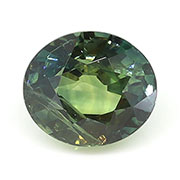 1.34 ct Fine Olive Green Oval Natural Green Sapphire