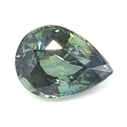 1.22 ct Bluish Green - Teal Pear Shape Natural Green Sapphire
