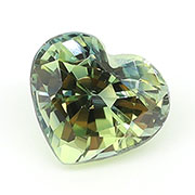 1.09 ct Yellowish Green Heart Shape Natural Green Sapphire