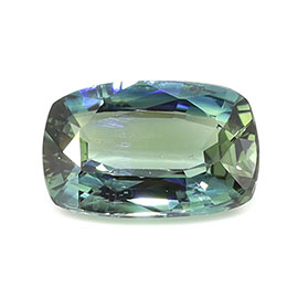 1.00 ct Cushion Cut Natural Green Sapphire : Bluish Green - Teal