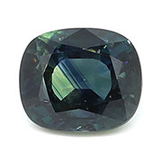 1.65 ct Bluish Green - Teal Cushion Cut Natural Green Sapphire