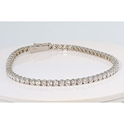 14K White Gold 5.00cttw Lab Grown Diamond Bracelet