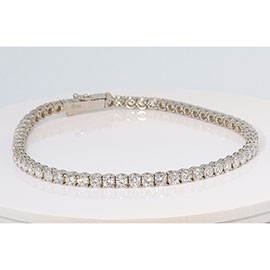 14K White Gold Tennis Bracelet : 5.00 cttw Lab Grown Diamonds